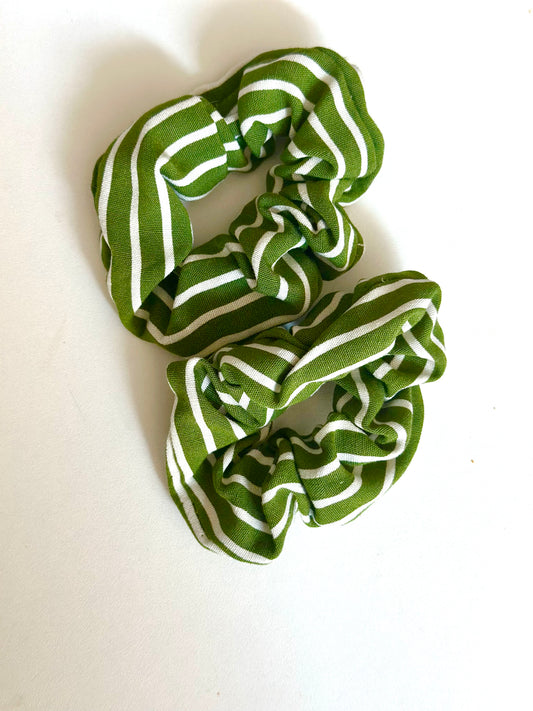 Chouchou rayé vert